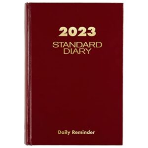 at-a-glance 2023 daily diary, standard planner journal, 12 month, 5-3/4″ x 8-1/4″, small, hardcover, red (sd38913)