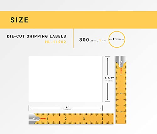 HOUSELABELS Compatible with DK-1202 Replacement Roll for Brother QL Label Printers; 300 Removable Adhesive Shipping Labels; 2-3/7" x 4" (62mm*100mm) - 19 Rolls