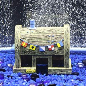 Penn-Plax Spongebob Squarepants Officially Licensed Aquarium Ornament – The Krusty Krab – Large