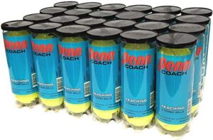 penn coach practice tennis balls, case of 72 balls, 24 cans, 3 balls per can (blue cans)