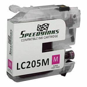 speedy inks compatible ink cartridge replacement for brother lc205m super high yield (magenta)