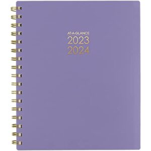 at-a-glance 2023-2024 planner, weekly & monthly academic, 7″ x 8-3/4″, medium, harmony, lavender (1099-805a-17)