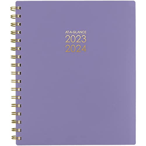 AT-A-GLANCE 2023-2024 Planner, Weekly & Monthly Academic, 7" x 8-3/4", Medium, Harmony, Lavender (1099-805A-17)