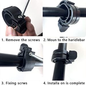 Loud and Crisp Bike Ling,Bell for Bike Adult,Bike Bell for Kids,for 21mm-22mm Mountain Bikes, Road Bike Handlebars (Black)