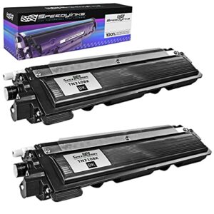 speedy inks compatible toner cartridge replacement for brother tn210bk (black, 2-pack)