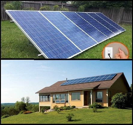 1.5KW PluggedSolar with 1500Watt Crystalline Solar Panels and Micro Grid Tie Inverter, Plug into Wall, 120V or 240V AC Outlet, Utility Approved