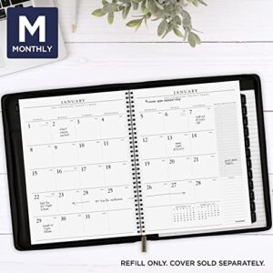 AT-A-GLANCE 2023 Weekly & Monthly Planner Refill for 70-LX81-05 and 70-NX81, Quarter-Hourly, 8-1/4" x 11", Executive, Monthly Tabs, Black (7091110)