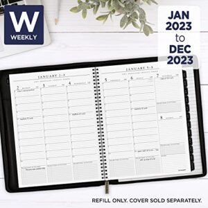 AT-A-GLANCE 2023 Weekly & Monthly Planner Refill for 70-LX81-05 and 70-NX81, Quarter-Hourly, 8-1/4" x 11", Executive, Monthly Tabs, Black (7091110)