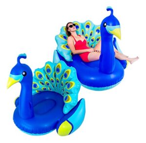 swimline peacock premium bird lounger for swimming pools (2 pack), yellow