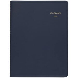 AT-A-GLANCE 2023 Monthly Planner, 9" x 11", Large, 15 Months, Navy (7026020)