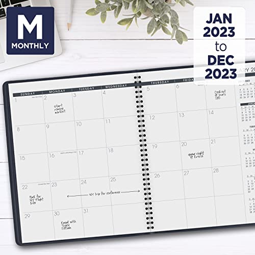 AT-A-GLANCE 2023 Monthly Planner, 9" x 11", Large, 15 Months, Navy (7026020)