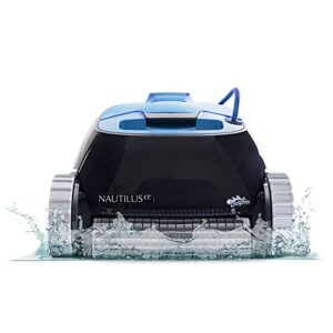 dolphin nautilus cc automatic robotic pool cleaner – ideal for above and in-ground swimming pools up to 33 feet – with large capacity top load filter basket…