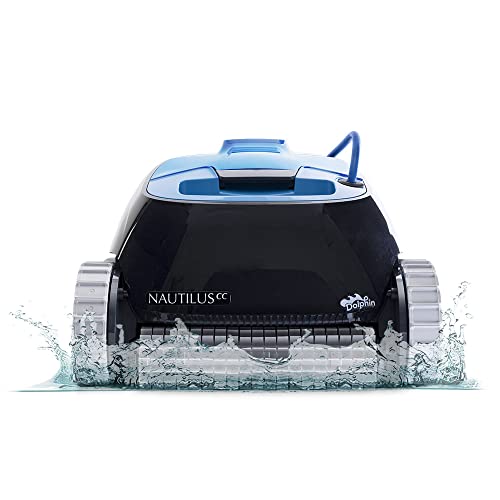 Dolphin Nautilus CC Automatic Robotic Pool Cleaner - Ideal for Above and In-Ground Swimming Pools up to 33 Feet - with Large Capacity Top Load Filter Basket…