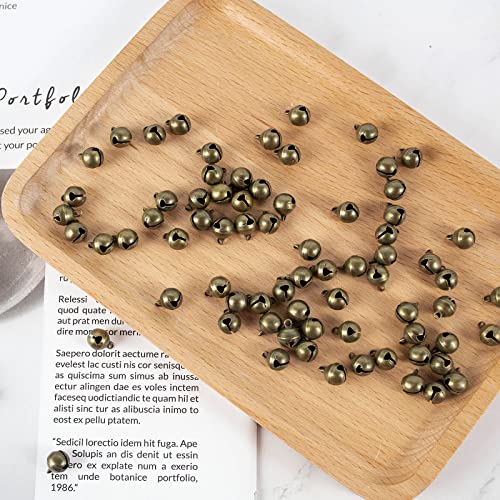 MCPINKY Bronze Jingle Bell,400pcs Small Bells DIY Mini Bell Bracelet Anklets Necklace Knitting and Jewelry Making,6mm