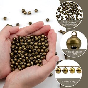 MCPINKY Bronze Jingle Bell,400pcs Small Bells DIY Mini Bell Bracelet Anklets Necklace Knitting and Jewelry Making,6mm