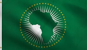 dmse african union au flag 3x5 ft foot 100% polyester 100d flag uv resistant (3′ x 5′ foot)