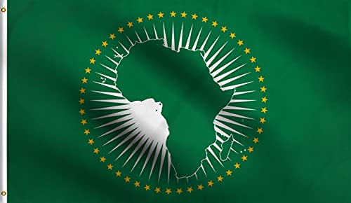 DMSE African Union AU Flag 3X5 Ft Foot 100% Polyester 100D Flag UV Resistant (3' X 5' Foot)