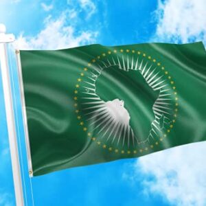 DMSE African Union AU Flag 3X5 Ft Foot 100% Polyester 100D Flag UV Resistant (3' X 5' Foot)