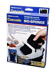 penn-plax cascade 1200/1500 gph canister filter aquarium bio sponge replacement; 1 pack