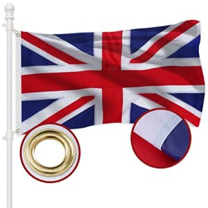 flagwin british flag 2×3 ft united kingdom flags, embroidered sewn stripes union jack england flags, heavy duty uk british national flag banner outdoor