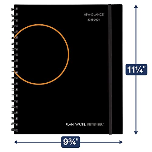 AT-A-GLANCE 2023-2024 Planner, Weekly & Monthly Academic Appointment Book, 8-3/4" x 11", Large, Plan.Write.Remember, Black (70595705)