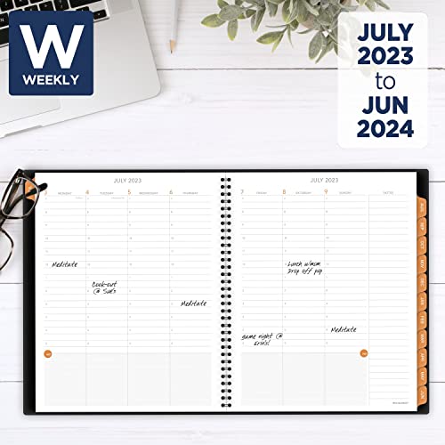 AT-A-GLANCE 2023-2024 Planner, Weekly & Monthly Academic Appointment Book, 8-3/4" x 11", Large, Plan.Write.Remember, Black (70595705)