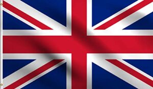 dmse united kingdom uk british national flag 4x6 ft foot 100% polyester 100d flag uv resistant (4’x6′ ft foot)