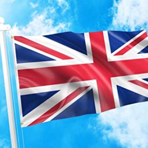 DMSE United Kingdom UK British National Flag 4X6 Ft Foot 100% Polyester 100D Flag UV Resistant (4'X6' Ft Foot)