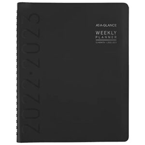 at-a-glance 2022-2023 planner, weekly & monthly academic appointment book, 8-1/4″ x 11″, large, contempo, black (70957x05)