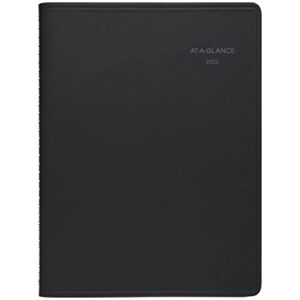 at-a-glance 2023 weekly & monthly planner, quicknotes, quarter-hourly appointment book, 8-1/4″ x 11″, large, monthly tabs, pocket, black (7695005)