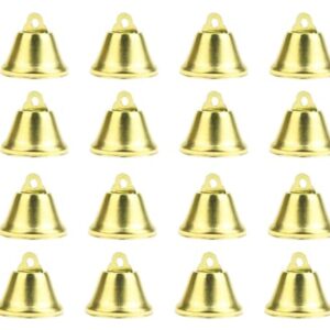 HLLMX 16 PCS Gold Liberty Jingle Bells 38mm/1.5inch Shiny Bells Liberty Bells for Craft Making Wind Chimes and Animal Collar