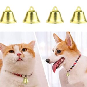 HLLMX 16 PCS Gold Liberty Jingle Bells 38mm/1.5inch Shiny Bells Liberty Bells for Craft Making Wind Chimes and Animal Collar