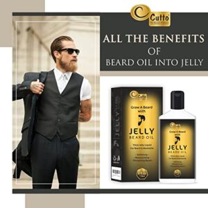 CUTTO -THE BEAUTY OF NATURE Jelly Beard Oil – 4 Fl.oz/118 ML I Unique for Gentleman I Best for Styling Shaping & Growth Mustache I Nourish, moisture & condition beard