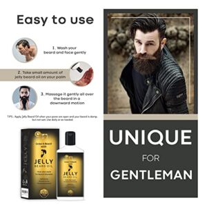 CUTTO -THE BEAUTY OF NATURE Jelly Beard Oil – 4 Fl.oz/118 ML I Unique for Gentleman I Best for Styling Shaping & Growth Mustache I Nourish, moisture & condition beard