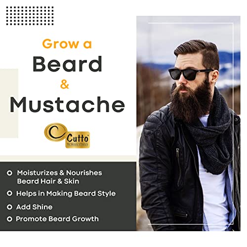 CUTTO -THE BEAUTY OF NATURE Jelly Beard Oil – 4 Fl.oz/118 ML I Unique for Gentleman I Best for Styling Shaping & Growth Mustache I Nourish, moisture & condition beard