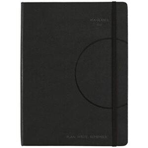 at-a-glance 2023 weekly & monthly planner, plan. write. remember, hourly appointment book, 7-1/2″ x 10″, large, pocket, bungee closure, black (70695005)