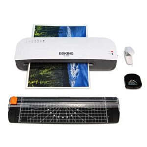 laminator, laminator machine a4, 5 in 1 thermal laminator for home office school use, 9 inches width, quick warm-up, paper trimmer, corner rounder ，hole punch(15 laminating pouches)