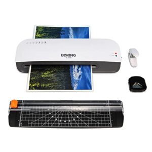 Laminator, Laminator Machine A4, 5 in 1 Thermal Laminator for Home Office School Use, 9 inches Width, Quick Warm-Up, Paper Trimmer, Corner Rounder ，Hole Punch(15 Laminating Pouches)