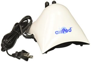 penn-plax air-pod aquarium air pump – ultra quiet – compact dome shape – double outlet – great for fish tanks up to 75 gallons
