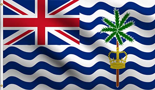 DMSE British Indian Ocean Territory BIOT Union Queen Elizabeth II Flag 3X5 Ft Foot 100% Polyester 100D Flag UV Resistant (3' X 5' Ft Foot)