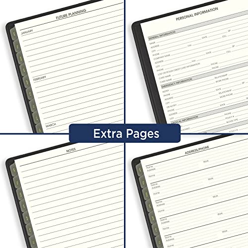 AT-A-GLANCE 2023 Weekly & Monthly Planner, Quarter-Hourly Appointment Book, 8-1/4" x 11", Large, Recycled, Black (70950G05)