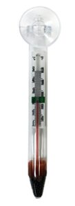 penn-plax therma-temp floating aquarium thermometer – mercury free – safe for freshwater and saltwater fish