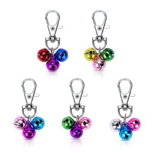 cat collar bells loud dog bell training charm pendants for pet puppy kitty necklace collar (5 pcs, colorful)