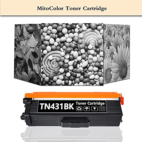 4-Pack(1BK+1C+1M+1Y) Compatible TN431 Toner Cartridge Replacement for Brother TN-431 HL-L8260CDW HL-L8360CDW MFC-L8900CDW MFC-L8610CDW Color Printer