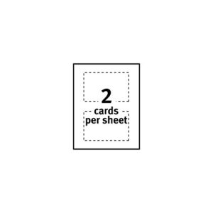 Avery 8386 Postcards, Inkjet, 4 x 6, 2 Cards/Sheet, White (Box of 100 Cards)