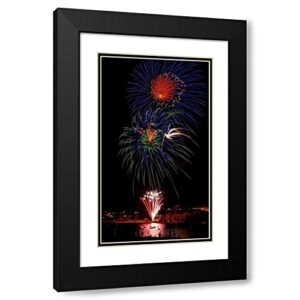 ArtDirect Colorado, Frisco Fireworks Display on July 4th XI 13x18 Black Modern Wood Framed with Double Matting Museum Art Print by Lord, Fred