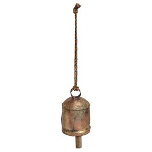 siddhivinayak overseas cow bells small brass for crafts door bell antique decorative vintage rustic hanging decorations christmas garland decoration(5 x 3) inches