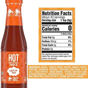 2 Taco Bell Sauces and 2 Taco Bell Taco Seasonings (HOT), 1 Fl Oz (Pack of 1)