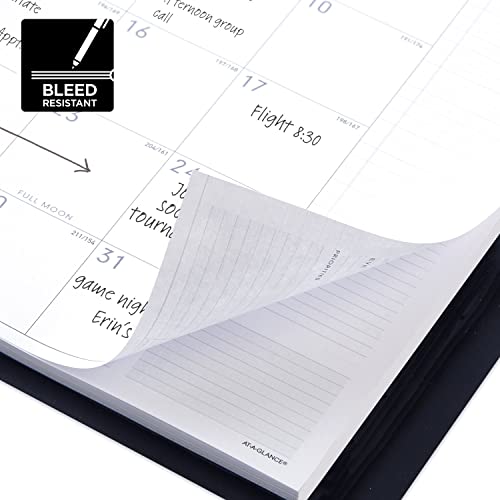 AT-A-GLANCE 2022-2023 Planner, Weekly & Monthly Academic, 8-1/4" x 11", Large, Contemporary Lite, Black (7057XL0523)