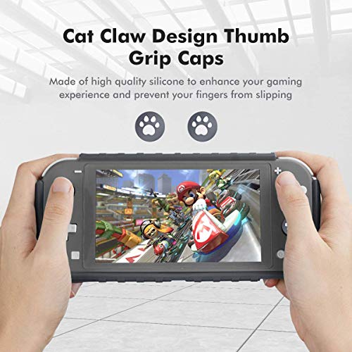 KIWIHOME Grip Case for Nintendo Switch Lite, Durable Anti-Slip Shockproof Protective Hard Case for Nintendo Switch Lite Console 2019 with Comfortable Grip & Game Card Slots (Gray)